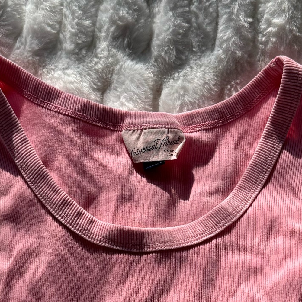Universal Thread Soft Pink Ribbed Tank - Picture 2 of 3